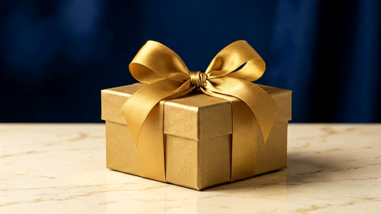 Gold gift box
