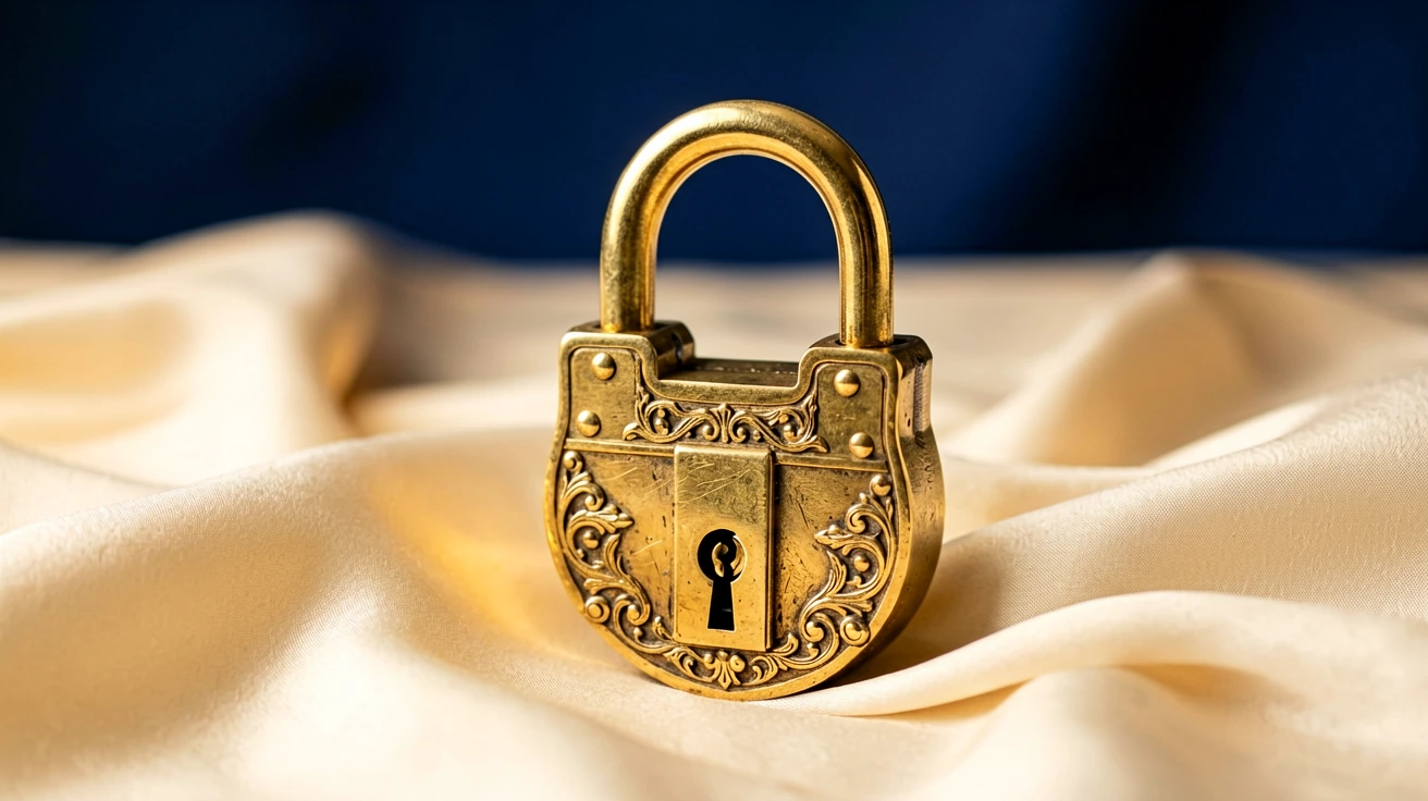 Gold padlock