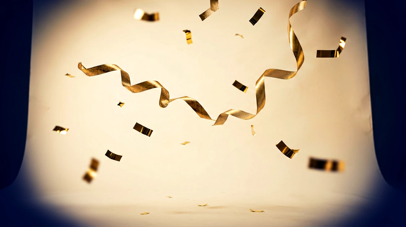 Gold confetti